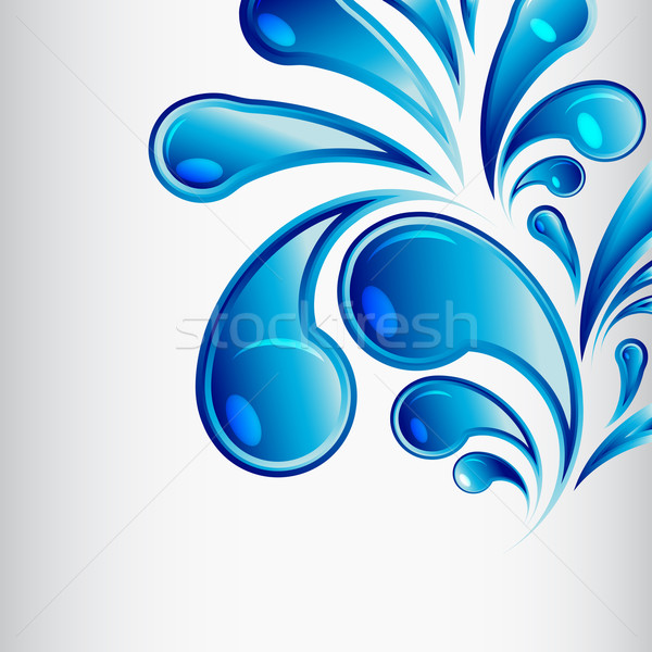 Foto stock: Gota · de · agua · diseno · azul · wallpaper · prensa · caída