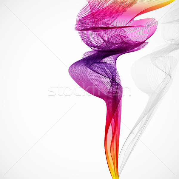 Stockfoto: Abstract · kleurrijk · vector · rook · geïsoleerd · witte