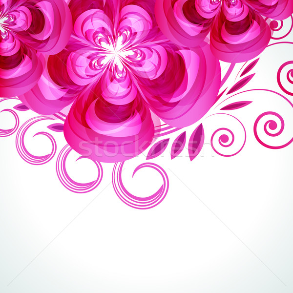 Stock photo: Abstract flower vector background cover template.