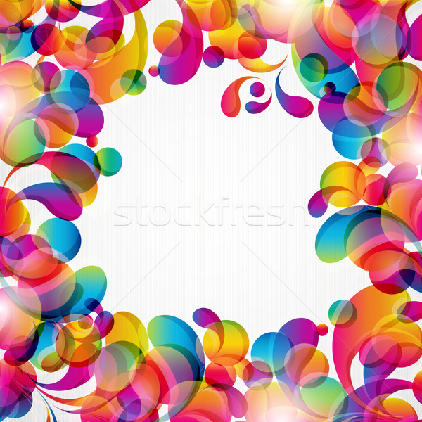 Abstract background with bright circles and teardrop-shaped arch Stock photo © OlgaYakovenko