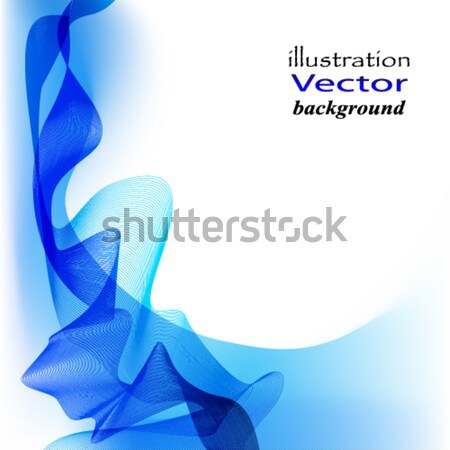 Bleu fumée illustration design fond blanche [[stock_photo]] © OlgaYakovenko