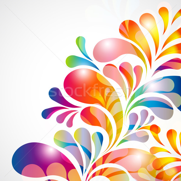 Abstract background with bright teardrop-shaped arches. Stock photo © OlgaYakovenko