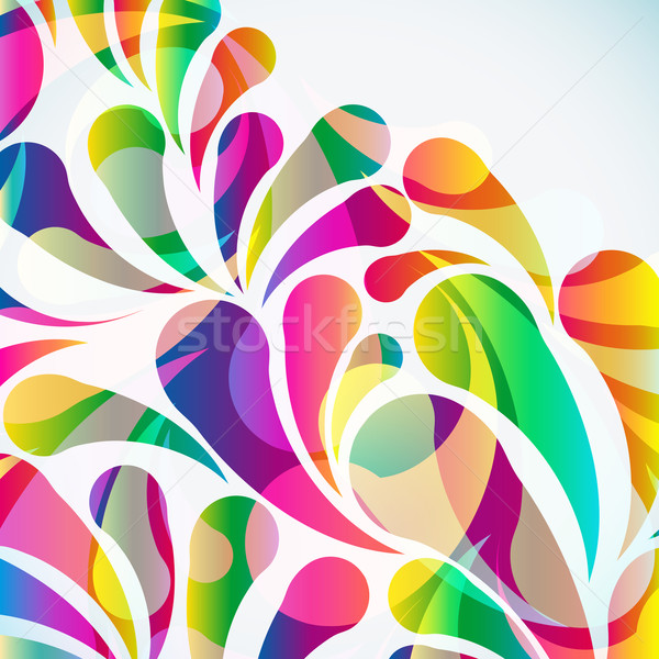 Abstract colorful arc-drop background. Vector. Stock photo © OlgaYakovenko