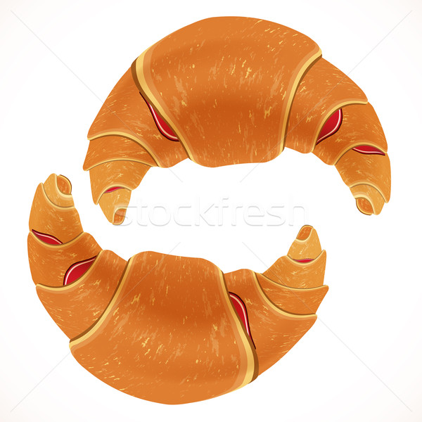 Tasty appetizing croissants. vector illustration. Stock photo © OlgaYakovenko