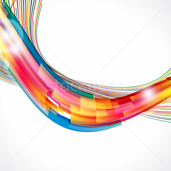 Veelkleurig communie ontwerp technologie golf kleur Stockfoto © OlgaYakovenko