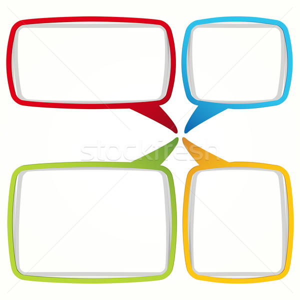 Colorful speech bubble frames. Labels in the form of an empty fr Stock photo © OlgaYakovenko