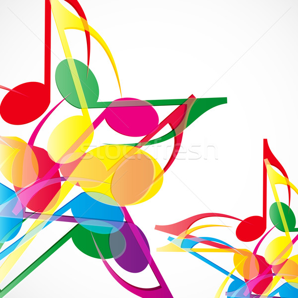 Vector music stars background. Colorfull music notes. Stock photo © OlgaYakovenko