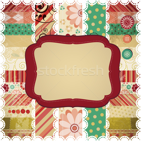 Stock photo: Scrap background made in the classic patchwork technique.