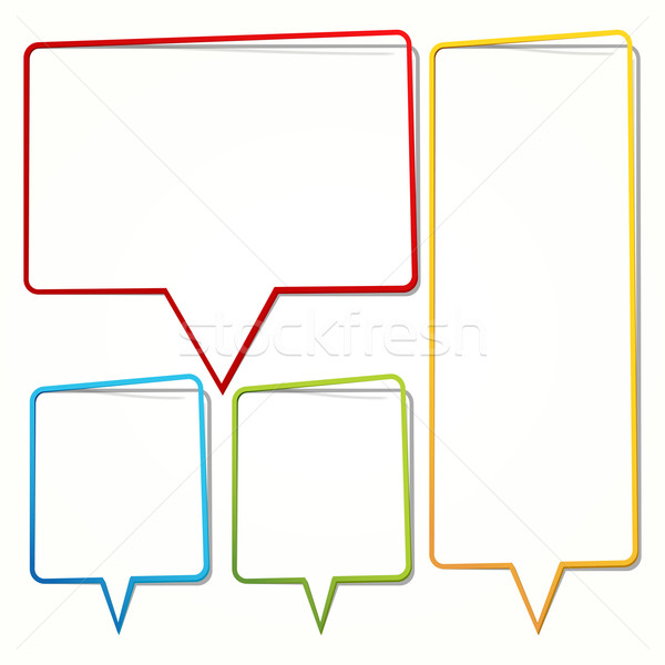 Speech bubble in the form of an thin frame for your text. Stock photo © OlgaYakovenko