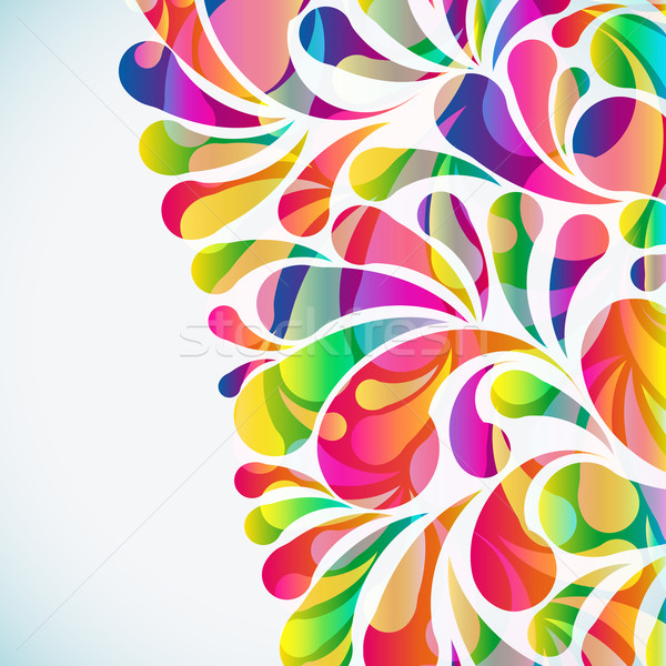 Abstract colorful arc-drop background. Vector. Stock photo © OlgaYakovenko