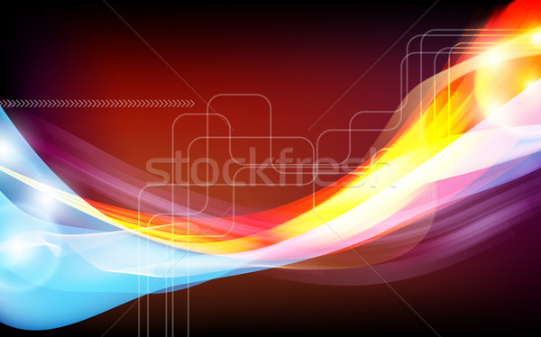 Abstract illustration with blue and red design. Stock photo © OlgaYakovenko