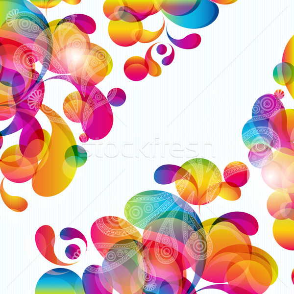 Abstract background with bright circles and teardrop-shaped arch Stock photo © OlgaYakovenko