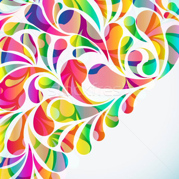 Abstract colorful arc-drop background. Vector. Stock photo © OlgaYakovenko