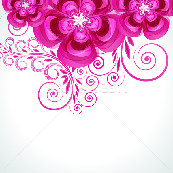 Abstract flower vector background cover template. Stock photo © OlgaYakovenko