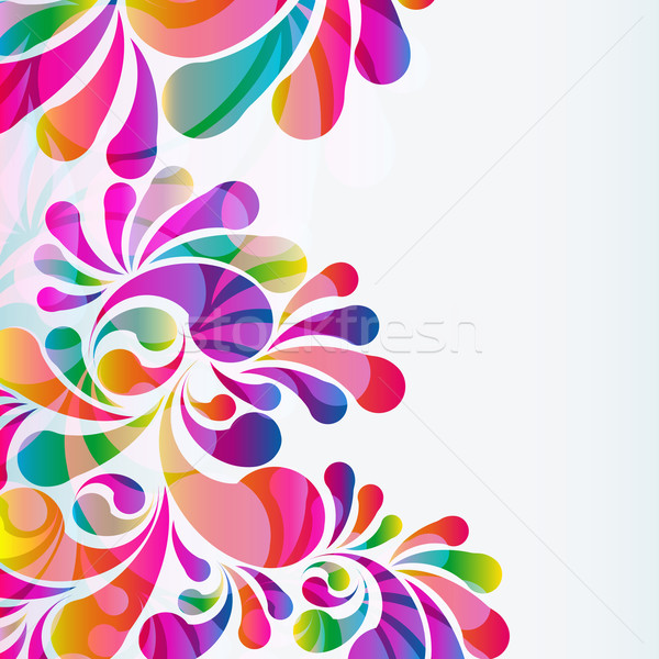 Abstract colorful arc-drop background. Vector. Stock photo © OlgaYakovenko