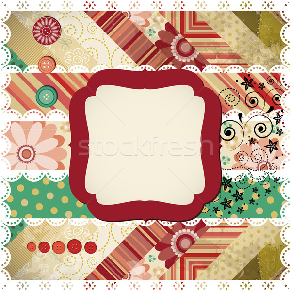 Scrap background made in the classic patchwork technique. Stock photo © OlgaYakovenko