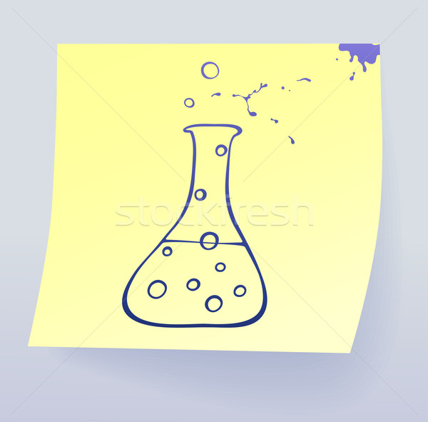 Chemie Symbol Zeichnung Papier Vektor eps8 Stock foto © oliopi