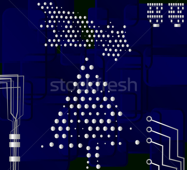 Weihnachtsbaum Schaltung Vektor eps8 Illustration Hintergrund Stock foto © oliopi