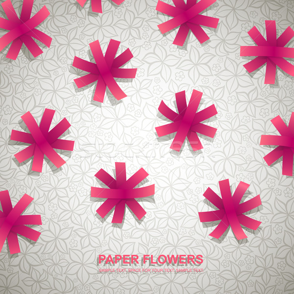 Frühling Banner Papier Blumen dekorativ Blume Stock foto © oliopi