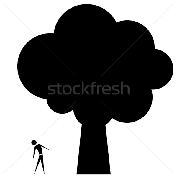 Groß Baum Vektor Piktogramm eps8 formatieren Stock foto © oliopi
