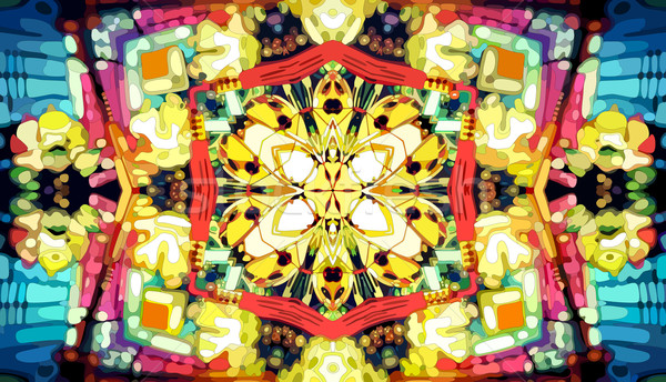 Kaleidoszkóp mozaik vektor eps8 illusztráció fény Stock fotó © oliopi