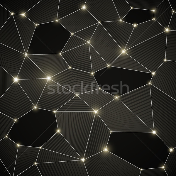 Abstrato brilhante preto e branco bubbles construção projeto Foto stock © oliopi
