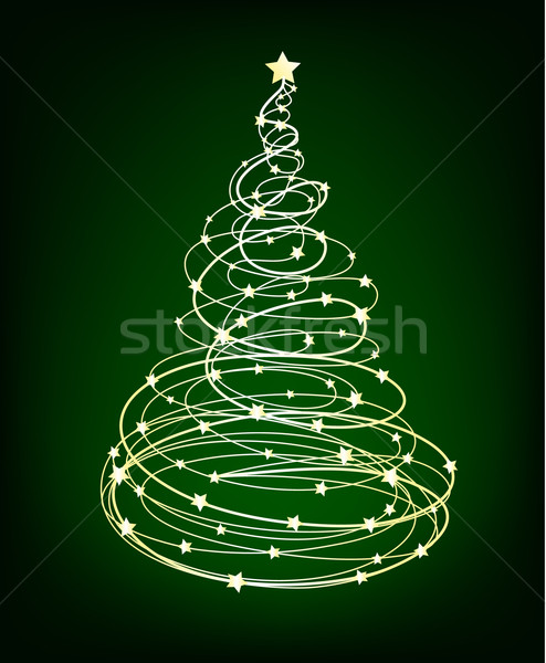 Izzó karácsonyfa vektor eps8 illusztráció fa Stock fotó © oliopi