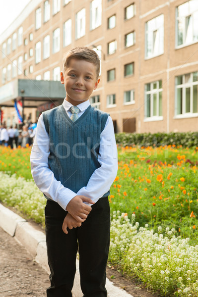 Pierwszy czasu pierwsza klasa szczęśliwy uczeń szkoły Zdjęcia stock © olira