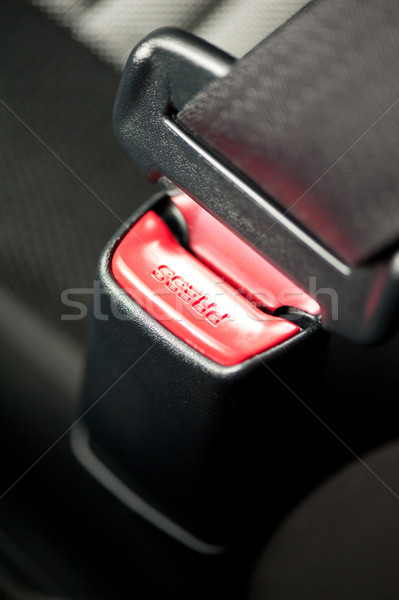 Asiento cinturón coche rojo negro Foto stock © olira