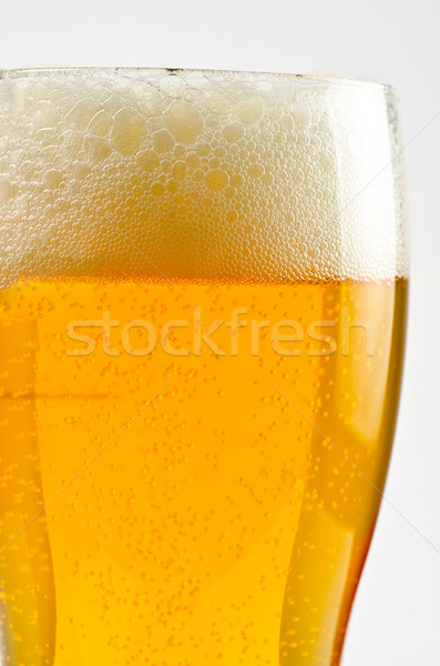 Vidrio cerveza primer plano blanco textura resumen Foto stock © olira