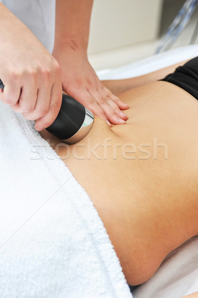 Procedure vrouwen maag cellulitis meisje gelukkig Stockfoto © olira