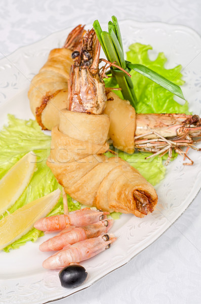 shrimps dish Stock photo © olira