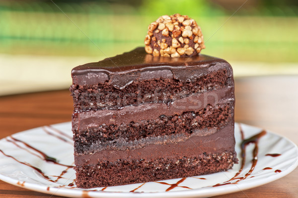chocolate cake piece Stock photo © olira