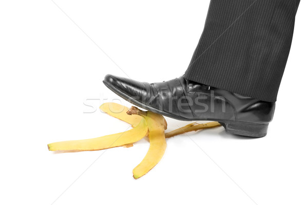 Cédula banán üzlet csizma lépés bőr Stock fotó © olira