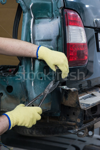 Stock photo: Repairing automotive body