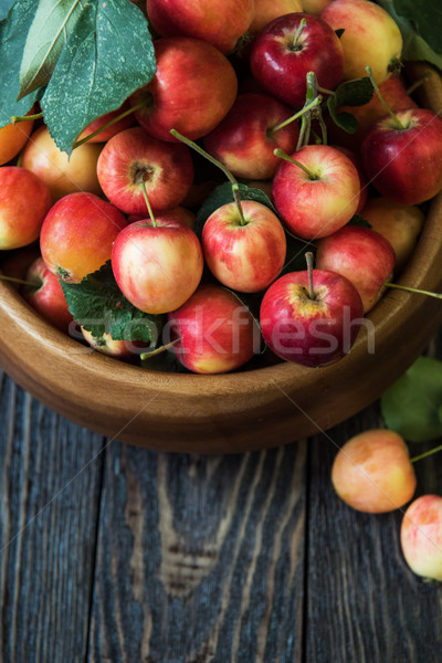 Stok fotoğraf: Taze · hasat · elma · ahşap · doğa · meyve