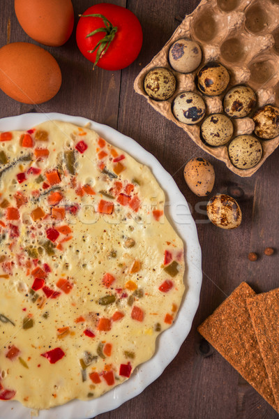 baked omelette Stock photo © olira