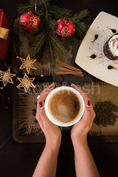 new year coffee Stock photo © olira