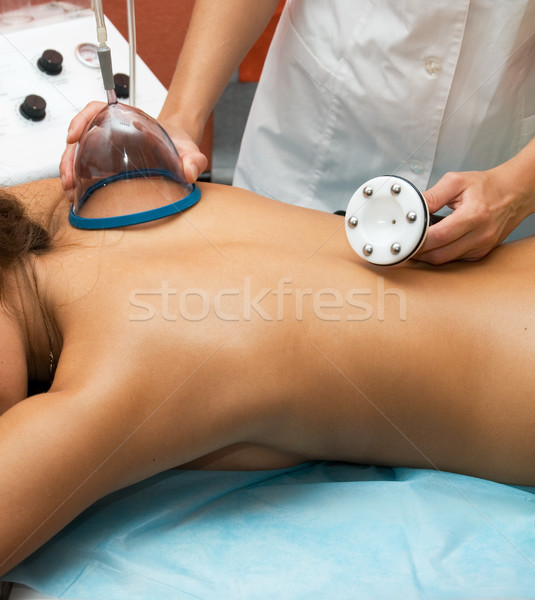 Massagem menina profissional beleza medicina Foto stock © olira
