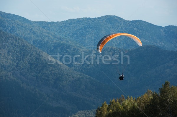 Paragliding in mountains Stock photo © olira