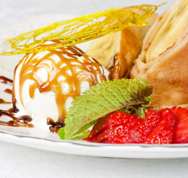 tasty pancake dessert Stock photo © olira