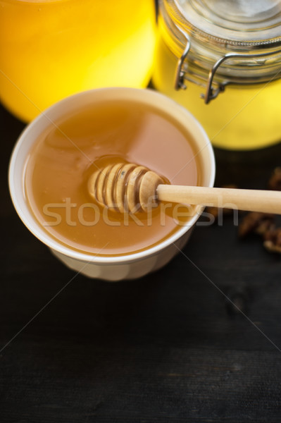 Miel nuez alimentos fondo mesa Foto stock © olira