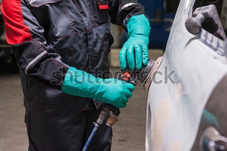 Stockfoto: Schilderij · auto · spray · pistool · verf · papier