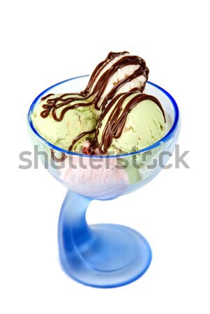 Icecream isolé blanche texture fruits santé Photo stock © olira