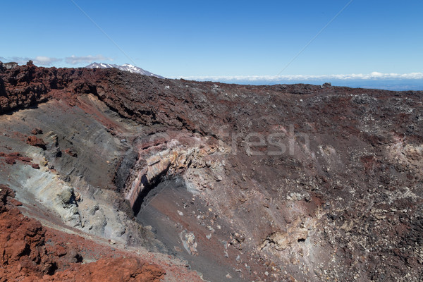 Krater widoku aktywny wulkan charakter parku Zdjęcia stock © oliverfoerstner