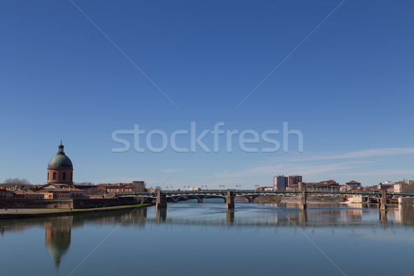View over Garonne River in Toulouse Stock photo © oliverfoerstner