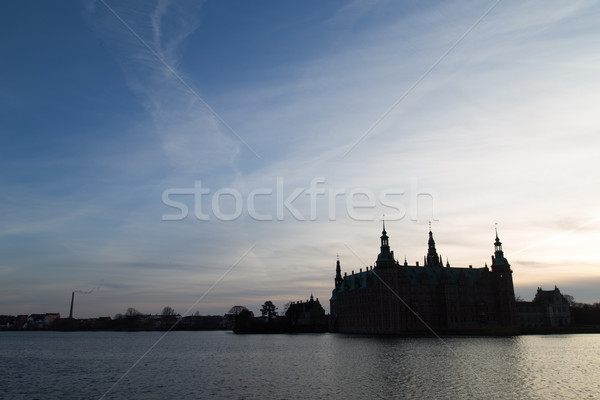 Silhouette of Frederiksborg Castle, Denmark Stock photo © oliverfoerstner