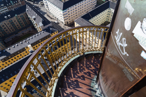 Spiral stairway of Vor Frelsers Kirke in Copenhagen, Denmark Stock photo © oliverfoerstner