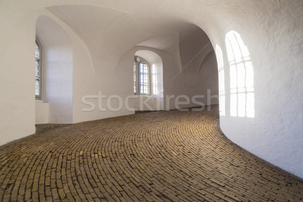 Spiral ramp of the round tower in Copenhagen Stock photo © oliverfoerstner
