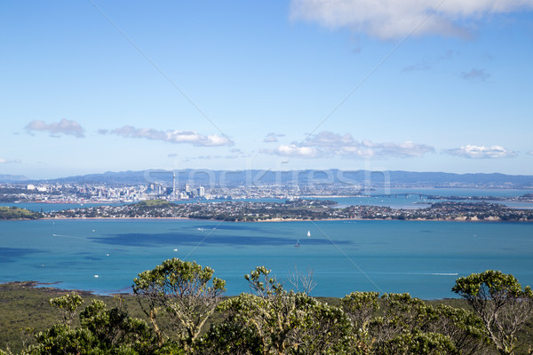Auckland city skyline Stock photo © oliverfoerstner